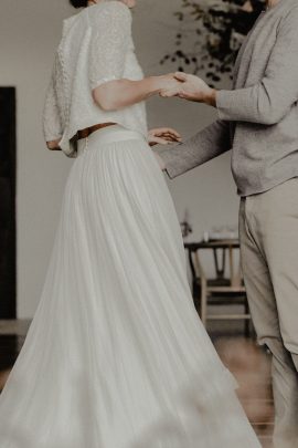 Un mariage couleur brique en hiver au Domaine de Puissentut - Photos : Marine Arborio - Blog mariage : La mariée aux pieds nus