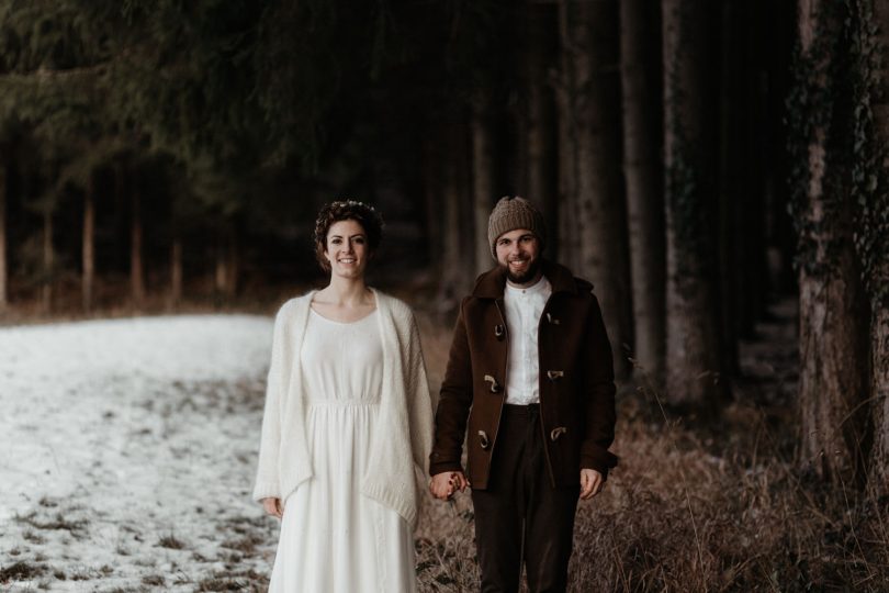 Un mariage en hiver sous la neige en Alsace - Photos : Capyture - Blog mariage : La mariée aux pieds nus