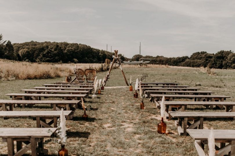 Un mariage bohème-folk et indus au Domaine des Bonnes Joies - Photos : Yoris Photographer - Blog mariage : La mariée aux pieds nus