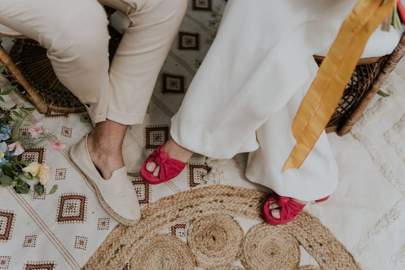 Un mariage intime et coloré - Photos : Madame B Photographie - Blog mariage : La mariée aux pieds nus