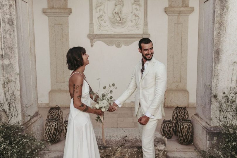 Un mariage minimaliste en blanc - Photos : Sandie Boloto - Blog mariage : La mariée aux pieds nus