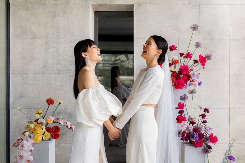 Un mariage minimaliste et coloré au Vallon des Glauges - Photos : Rock'n Brides - Blog mariage : La mariée aux pieds nus