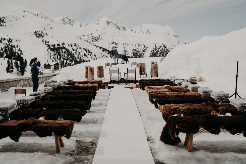 Un mariage sous la neige en Autriche - La mariée aux pieds nus