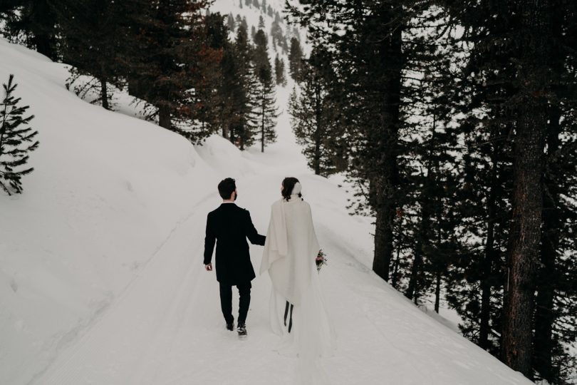 Un mariage sous la neige en Autriche - La mariée aux pieds nus