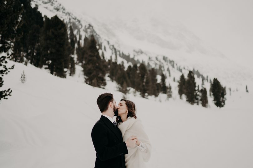 Un mariage sous la neige en Autriche - La mariée aux pieds nus