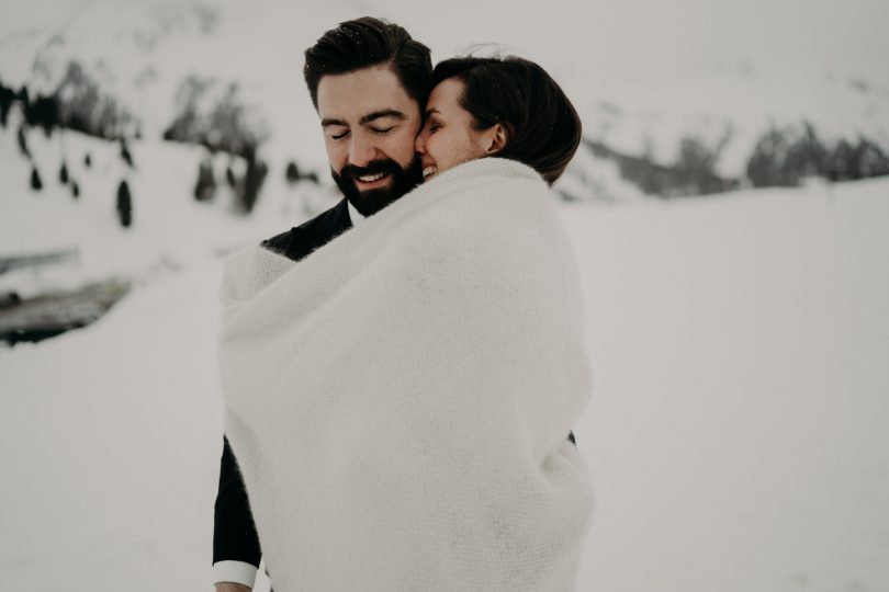 Un mariage sous la neige en Autriche - La mariée aux pieds nus