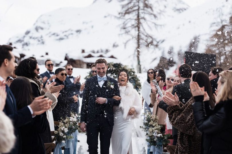 Un mariage à la montagne à Tignes dans les Alpes - Photos : NeuPap Photography - Blog mariage : La mariée aux pieds nus