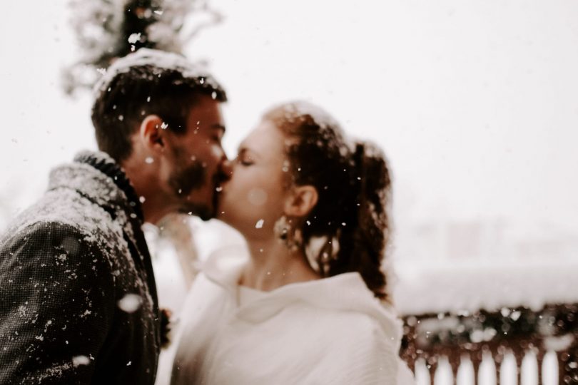 Un mariage sous la neige à la montagne - Photos : Bel Esprit - Blog mariage : La mariée aux pieds nus