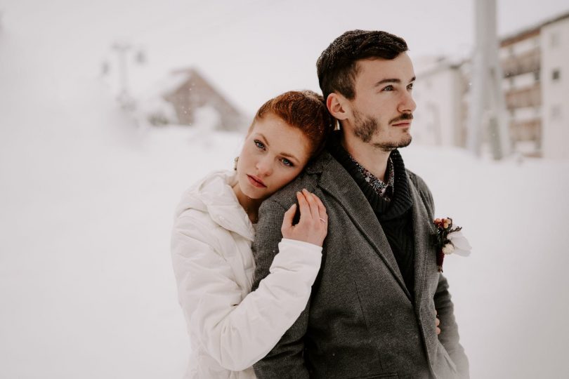 Un mariage sous la neige à la montagne - Photos : Bel Esprit - Blog mariage : La mariée aux pieds nus