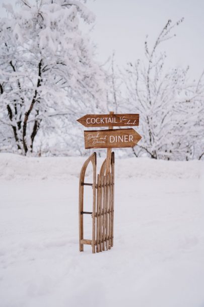 Un mariage sous la neige à la montagne - Photos : Bel Esprit - Blog mariage : La mariée aux pieds nus