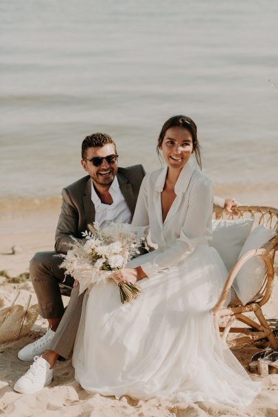 Un mariage sur une plage du Cap Ferret - Wedding planner : Sparkly - Blog mariage : La mariée aux pieds nus