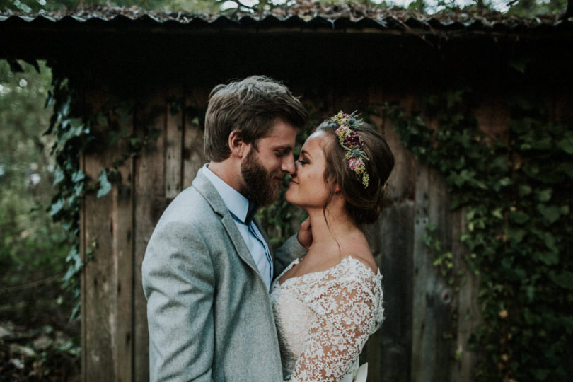 Un mariage rustique dans une forêt des Landes