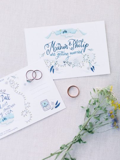 Un mariage simple en bleu dans le Montana - Photos : Stella K Photography - Blog mariage : La mariée aux pieds nus