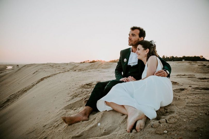 Un mariage en toute simplicité à La cabane Bartherotte au Cap Ferret - Photos : Les récits de Becca - Blog mariage : La mariée aux pieds nus