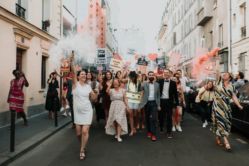 Un mariage simple et joyeux à Paris - Photos : Léa Féry - Blog mariage : La mariée aux pieds nus
