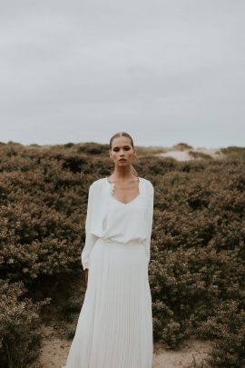 Orlane Herbin - Robes de mariée - Collection 2020 - Photographe : David Maire - Blog mariage : La mariée aux pieds nus