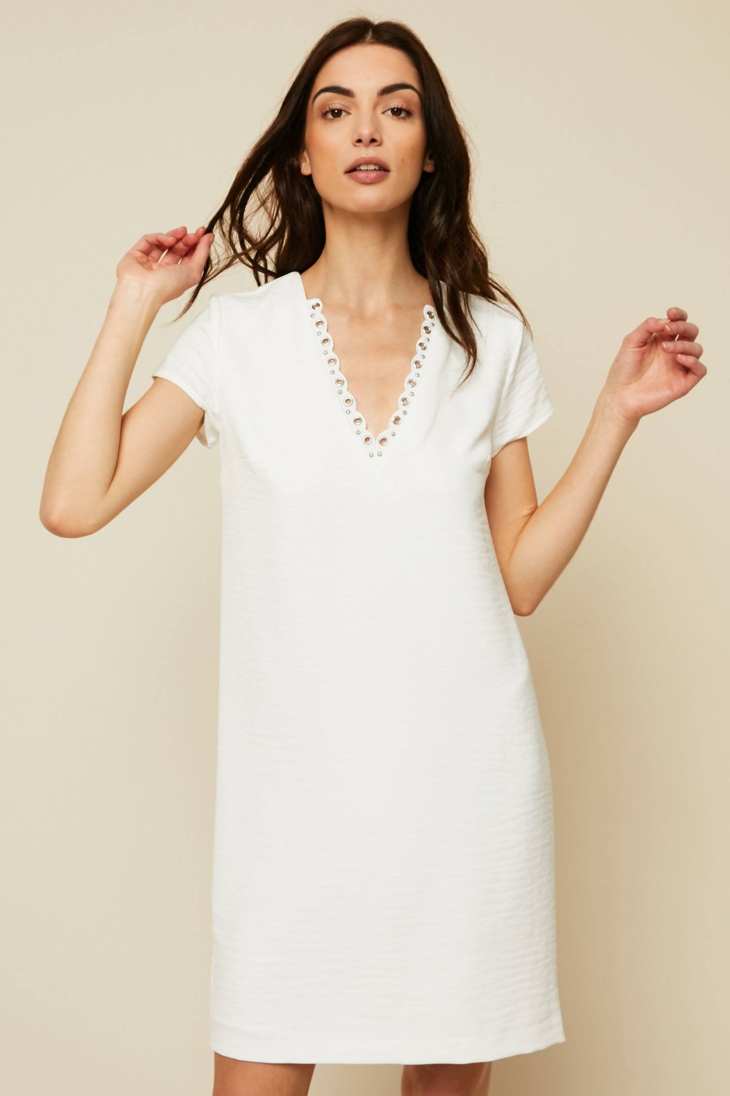 robe crepe blanche
