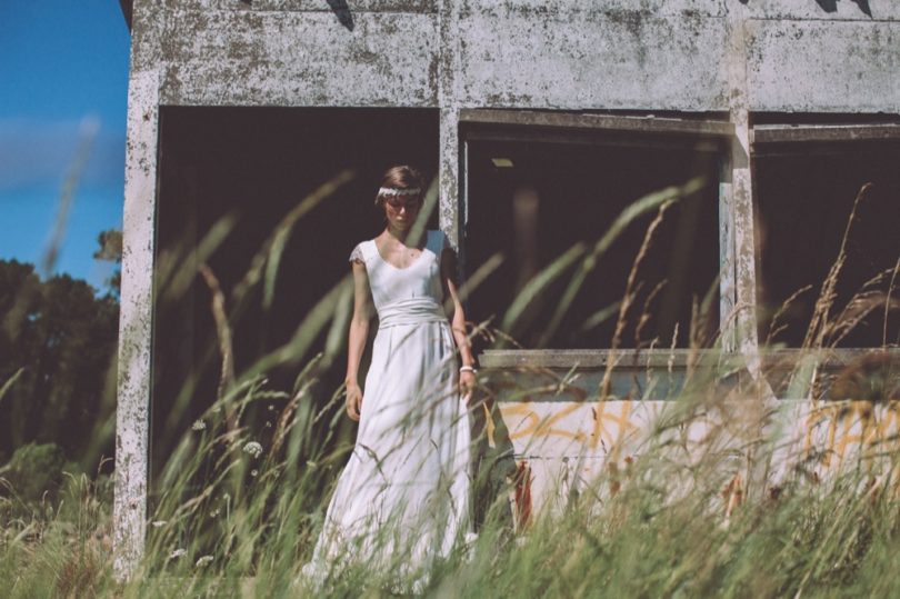 La mariée aux pieds nus - Photo : Laurence Revol - Robe de mariée Lorafolk - Collection 2016 - Modele Rosa