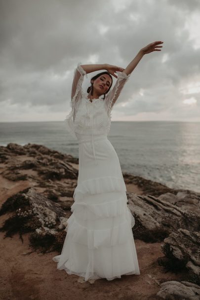 Joana Montez - Robes de mariée - Collection 2021 - Photos : Sandie Boloto - Blog mariage : La mariée aux pieds nus
