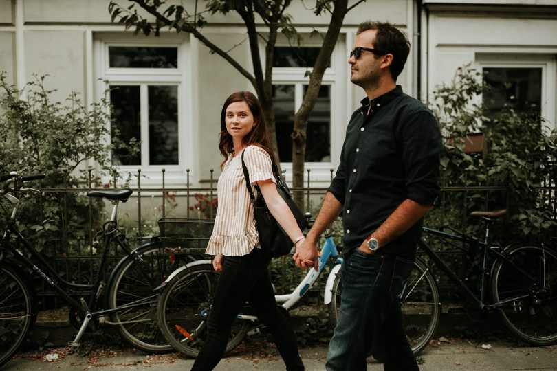 Une sécance engagement dans les rues de Hambourg - Coralie Lescieux - La mariée aux pieds nus