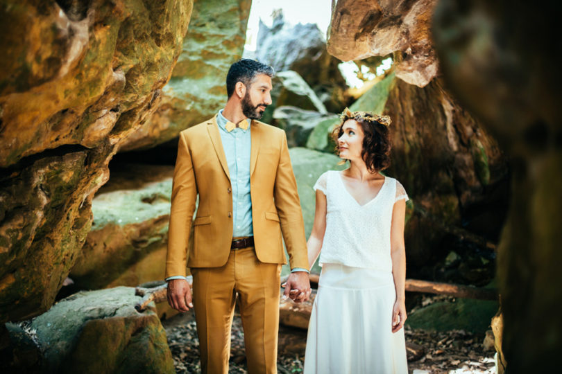 Un mariage en jaune et bleu sur La mariée aux pieds nus - Stylisme : Style it event - Photos : Neupap Phoography